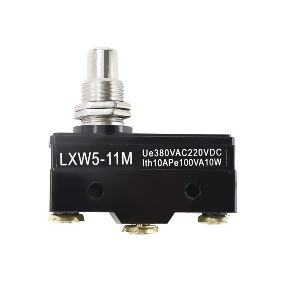 

Microswitch AC 380V DC 220V 10A Push Plunger Actuated Momentary Limit Switch LXW5-11M