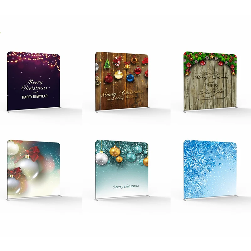 

Christmas and New Year Free Printing Pillow Backdrop with Frame stand for photography background and Party ,Christmas Holiday