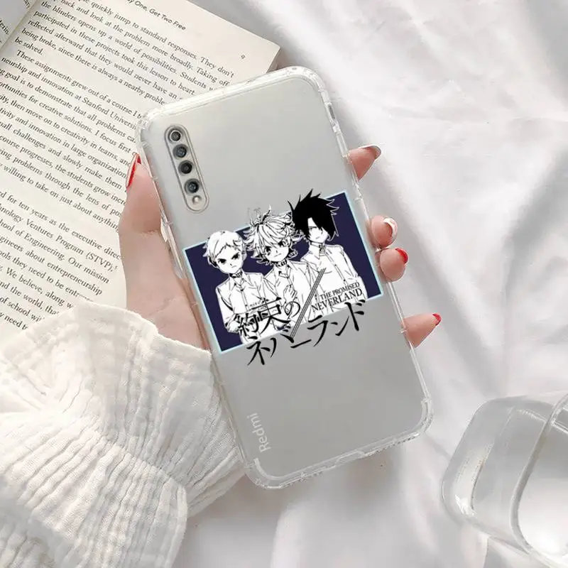 

The Promised Neverland japanese anime Phone Case Transparent for Redmi note cc K 30 10 20 8 9 8 S E T X PRO