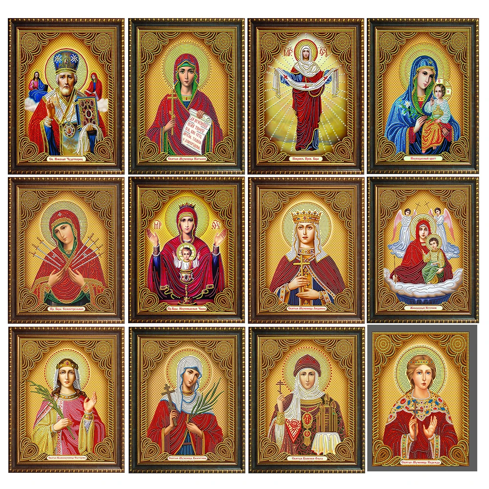 

Алмазная 5D мозаика «сделай сам», живопись из круглых страз, домашний декор, религиозный подарок для людей, 2021