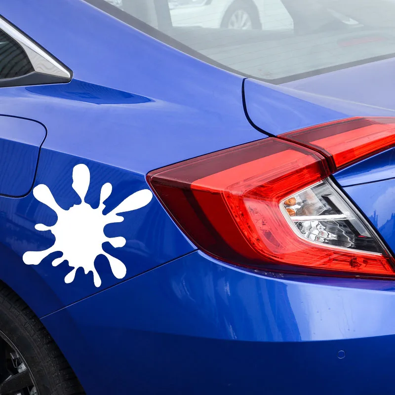 

Car Stickers Paint Stains Funny Scratches Bite PVC Decals Car Bumper Stickers Waterproof Sunscreen Black/white,16cmX16cm