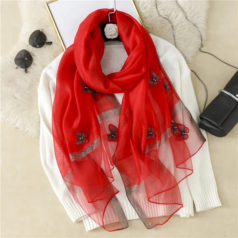

2021 autumn new solid color glay casual ladies winter female shawl thin long scarf white