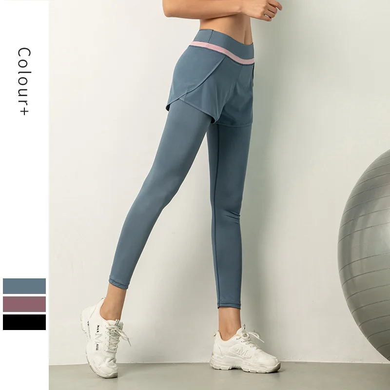 Обнаженные Хлопковые Штаны Для Йоги из двух частей женские обтягивающие узкие