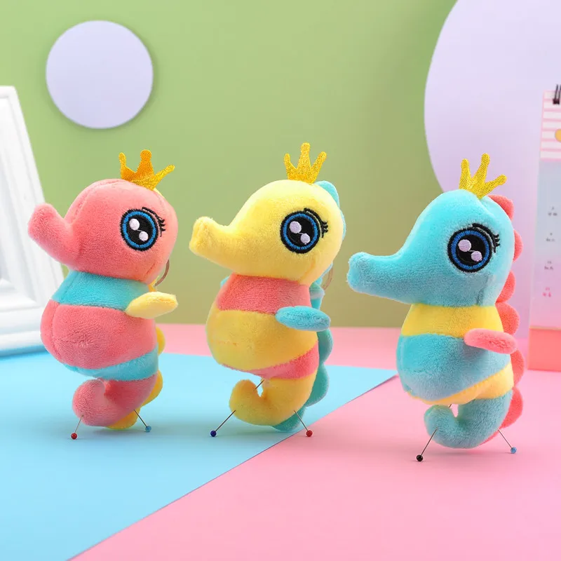 

1PCS Cute Marine Animal Color Seahorse Plush Toy Keychain Doll Bag Pendant Clothes Apparel Accessories Gift