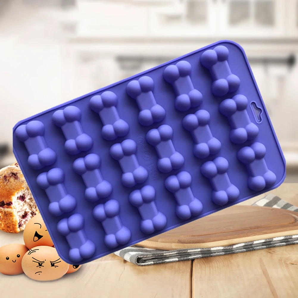 

Puppy Dog Bone Ice Trays Silicone Pet Treat Molds Soap Chocolate Jelly Candy Mold Cake Decorating Baking Moulds