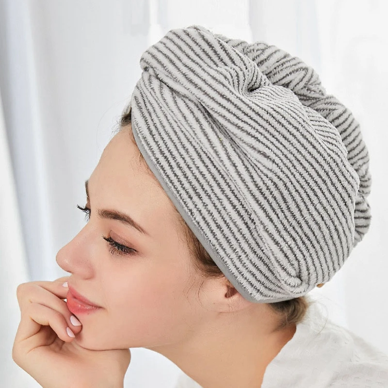 

Microfiber Headscarf Women's Bathroom Hair Soft Quick-Drying Cap Thickened Shower Cap Super Absorbent Hair Drying Cap Bath Tool
