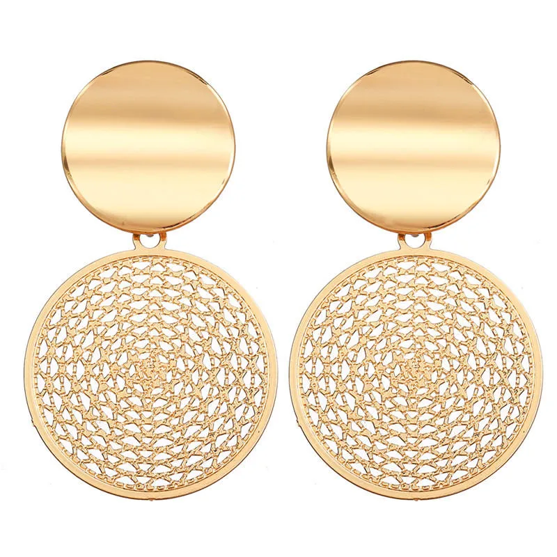 Женские крупные серьги-гвоздики 17KM золотистые женские серьги 2020 корейская мода