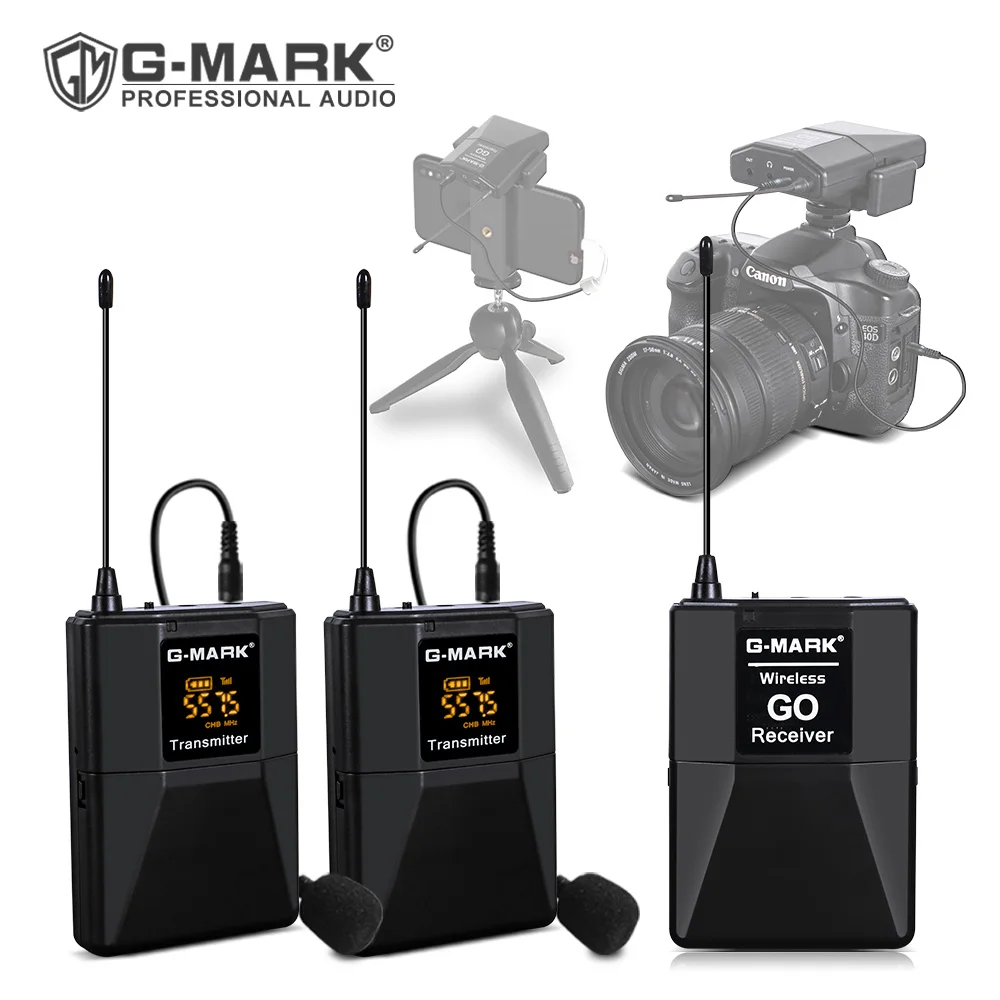 Фото G MARK Беспроводной GO ASMR микрофон петличный для Камера трехосевой стабилизатор DSLR