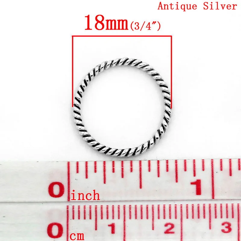 18mm 50pcs FUNIQUE припаянные закрытые прыгающие кольца разделенные кольца фурнитура для изготовления ювелирных изделий DIY металлический соединитель Серебряный тон 14 мм диаметр. 50 шт - Цвет: 18mm 50pcs