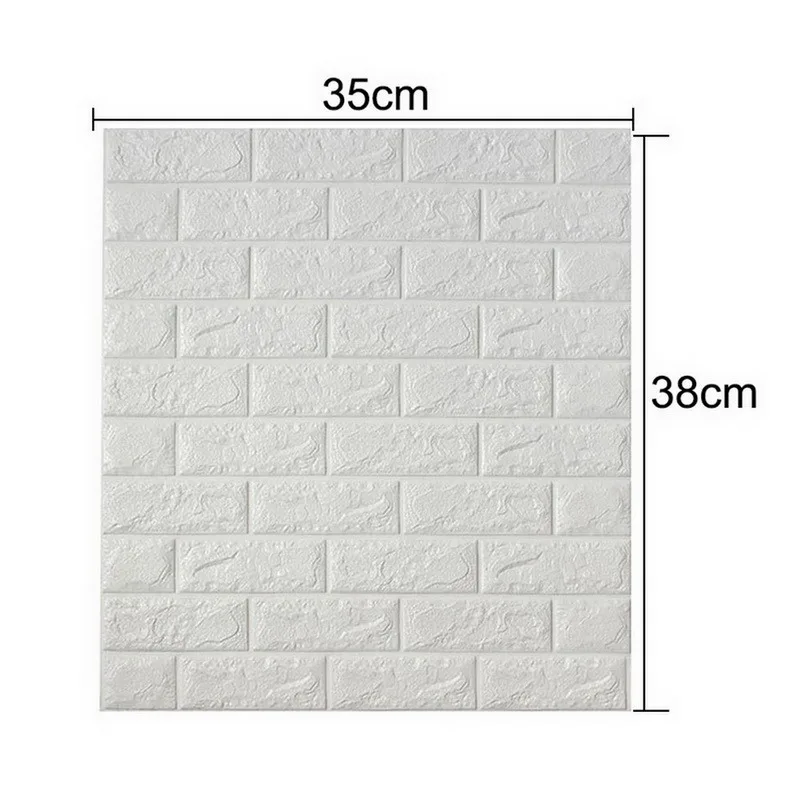 

10 Pcs 3D Wall Stickers Self-Adhesive Tile Waterproof Foam Panel Living Room TV Background Protection Baby Wallpaper 38*35cm