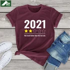 Kawaii 2021 Футболка женская одежда 2021 до сих пор отстой Звездный рейтинг не рекомендую женские рубашки 100 хлопок унисекс одежда мужские топы