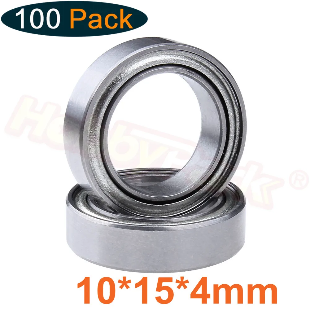 

100pcs Ball Bearings 10x15x4mm For 1/10 Traxxas HPI Associated Tamiya Kyosho Axial Redcat HSP Himoto Atomic RC Car Replacement