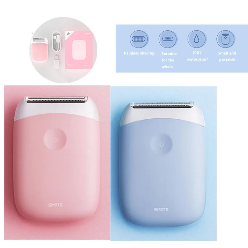 SMATE 3в1 мини электробритва для волос портативный водонепроницаемый USB перезаряжаемый клипер для удаления волос Чистый Удобный
