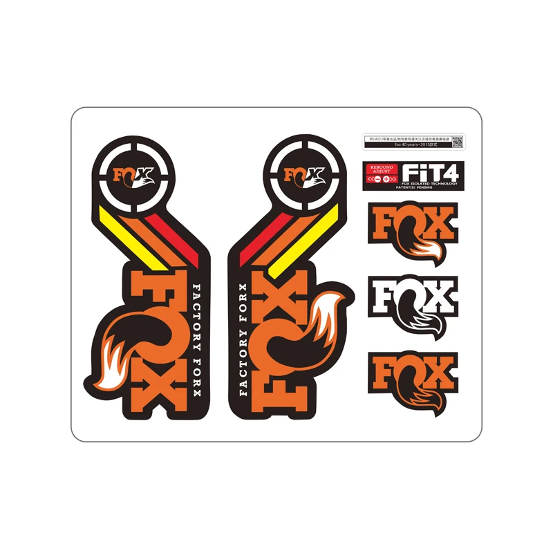 Наклейка на переднюю вилку для горного велосипеда Лисий поплавок 40 й памятный