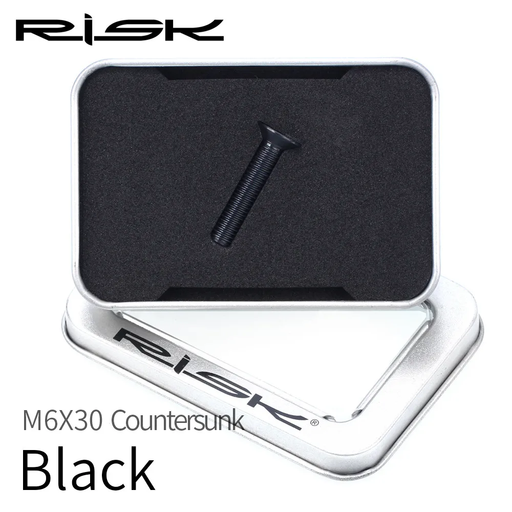 M6x30 Countersunk 1 Риска Титан Ti велосипед Aheadset гарнитура стволовых Топ Кепки Крышка для мотоциклов болт гайка Звездочка болты с шестигранной головкой M6x30mm 35 мм 40 мм 50 мм - Цвет: M6x30 Countersunk 1