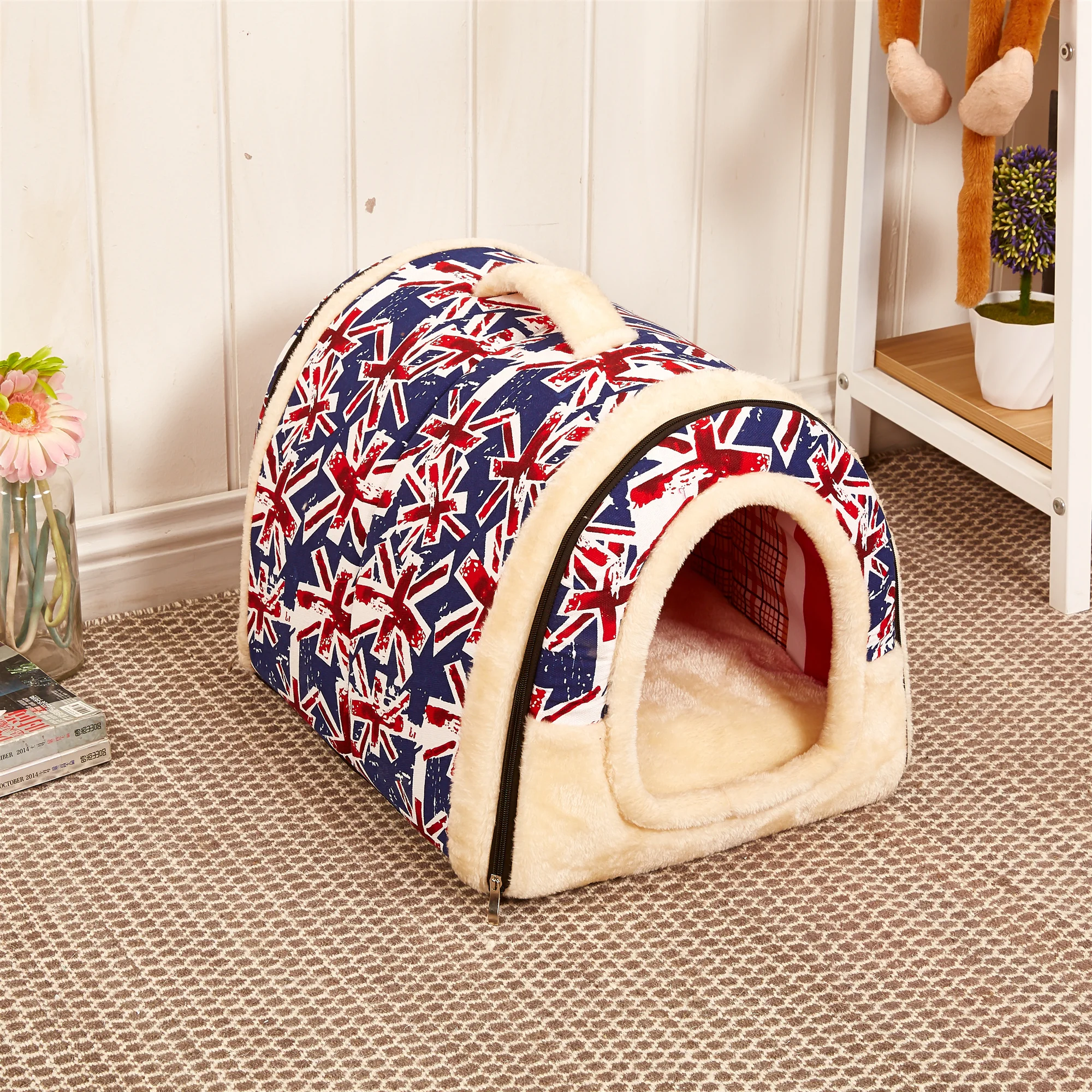 Hand-held dog kennel cat can be demolished and washed house four seasons general winter warm summer pet | Дом и сад