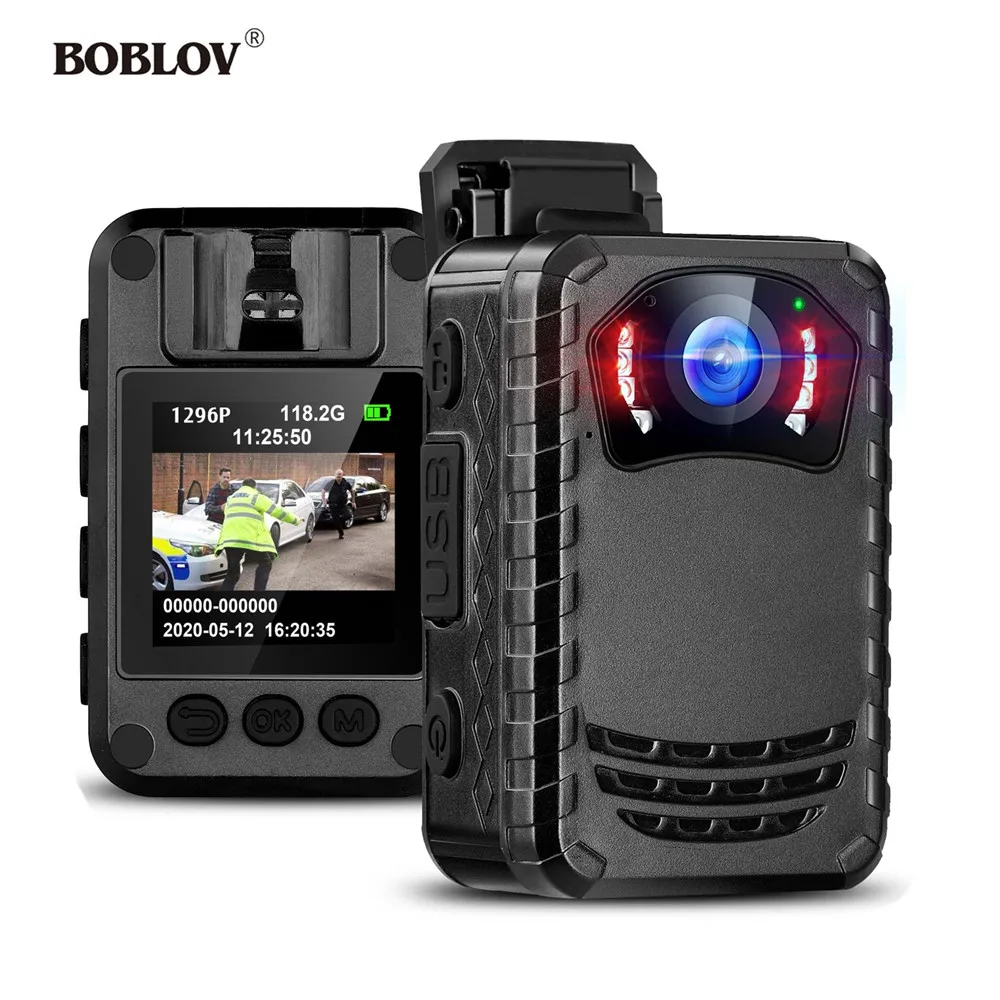 Мини камера BOBLOV N9 Full HD 1296P компактная портативная полицейская мини ночного