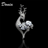 donia jewelry luxury korean version of the micro inlaid aaa zircon deer brooch female high end clothing accessories brooch