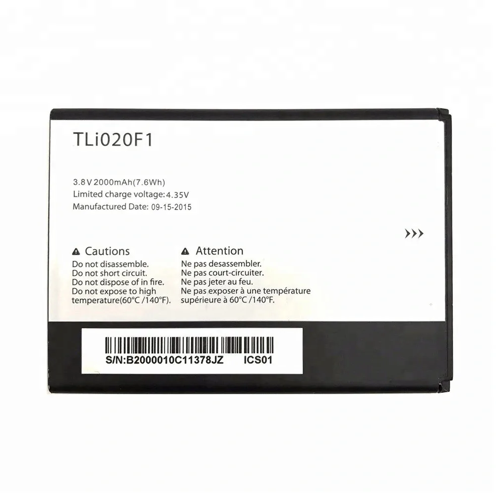 Аккумулятор для телефона Alcatel TLi020F1/TLi020F ( OT-5045D/OT-4045D/OT-5010D/OT-5042X/OT-6036Y/OT-7041D/OT-5044D ) |