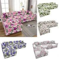 geometric floral pattern living room sofa cover printing retro decorative cushion cover linen sofa cover easy to remove and wash