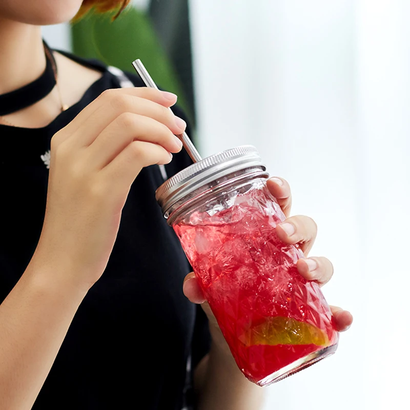 Стеклянная Кружка Unibird с соломинкой стакан для сока в стиле Ins летние банки кружка