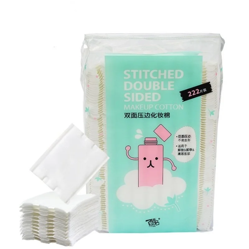 222 шт./пакет высококачественные хлопковые подушечки двусторонний макияж