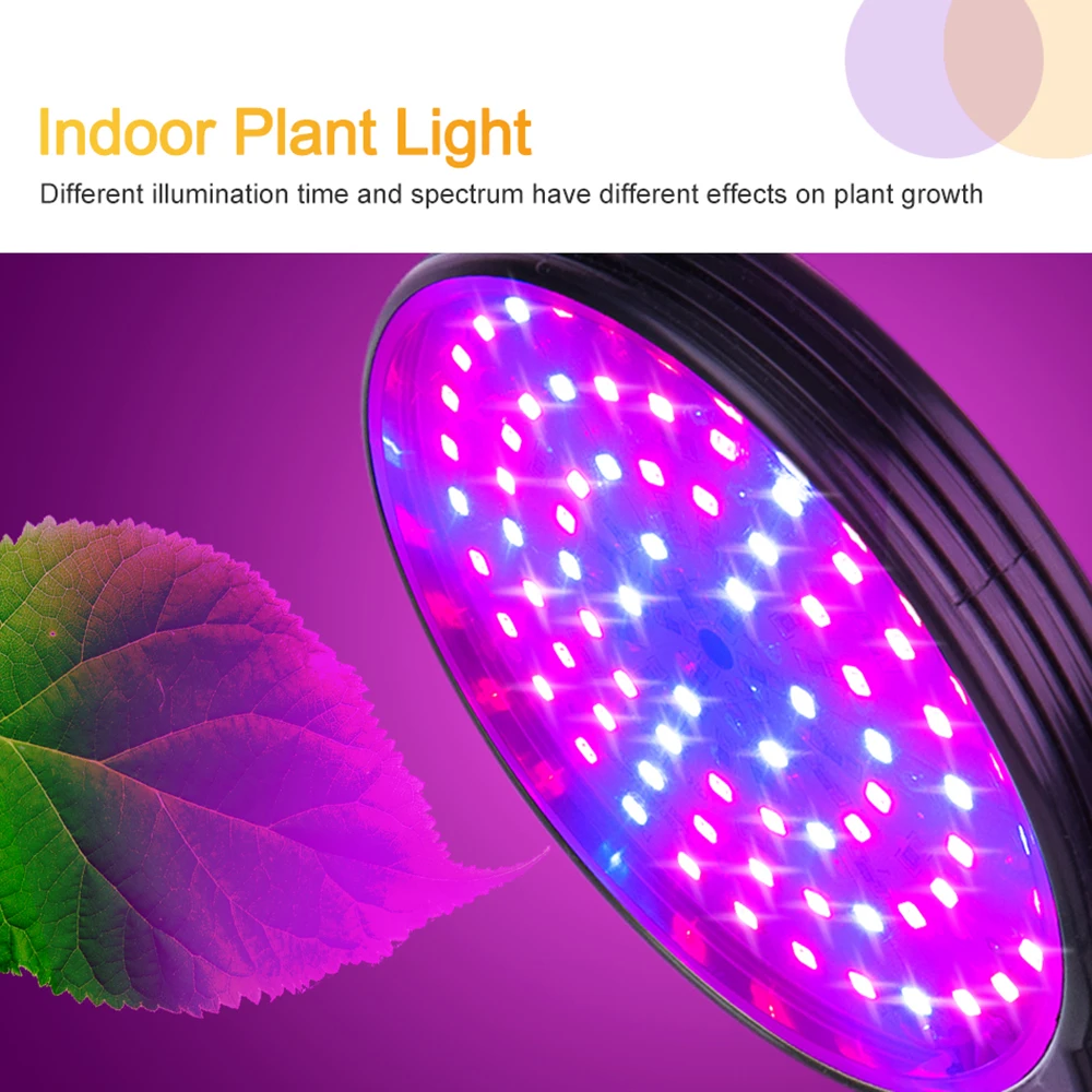 

LED Grow Light Full Spectrum with E27 Lamp Holder Clip-on Phyto Lamps 78 leds 45w/30w/15w for Indoor Plants Flowers Growth