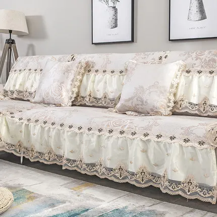 Летняя шелковая Нескользящая подушка для дивана в европейском стиле