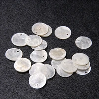 10 40mm matte transparent pearl shell slice round natural mother of pearl shell beads coin shell for jewelry making accessories