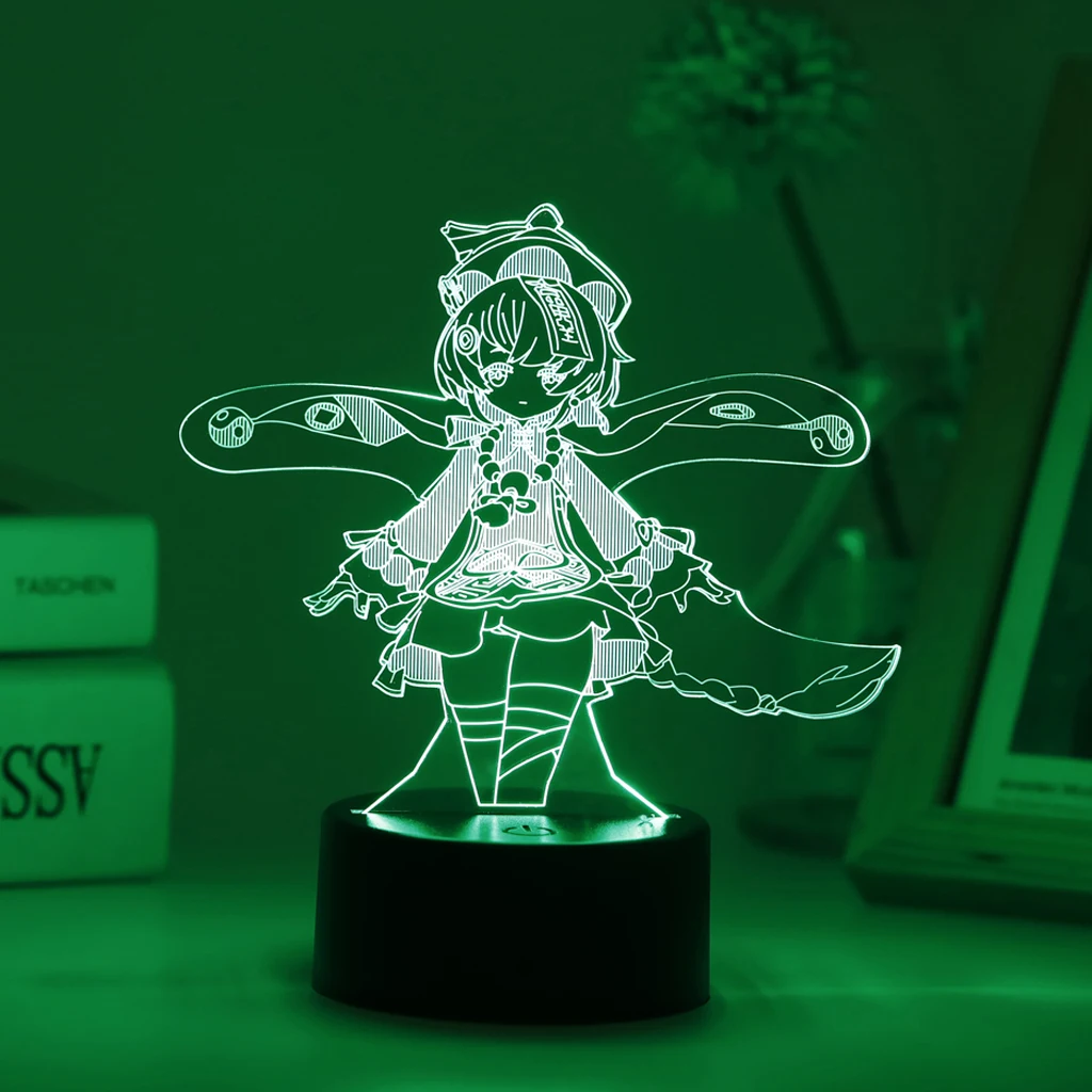 Ночной светильник Genshin Impact Raiden Shogun аниме фигурка аяка лампа для вечерние ринки