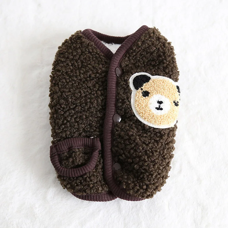 Зимняя Теплая Одежда для собак куртка щенков пальто Мягкие Рубашки свитер