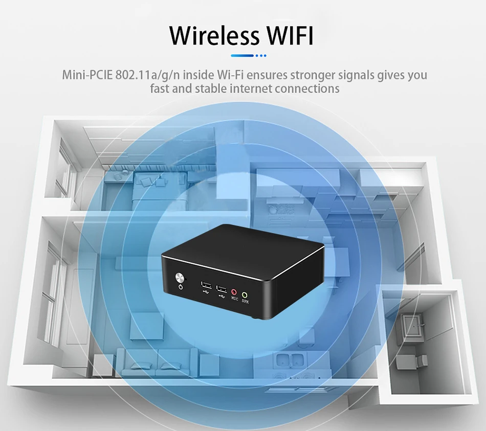 Мини-ПК HTPC Intel Core i5 4200U 4200Y i3 4010Y Windows 10 pro HD Wi-Fi | Компьютеры и офис
