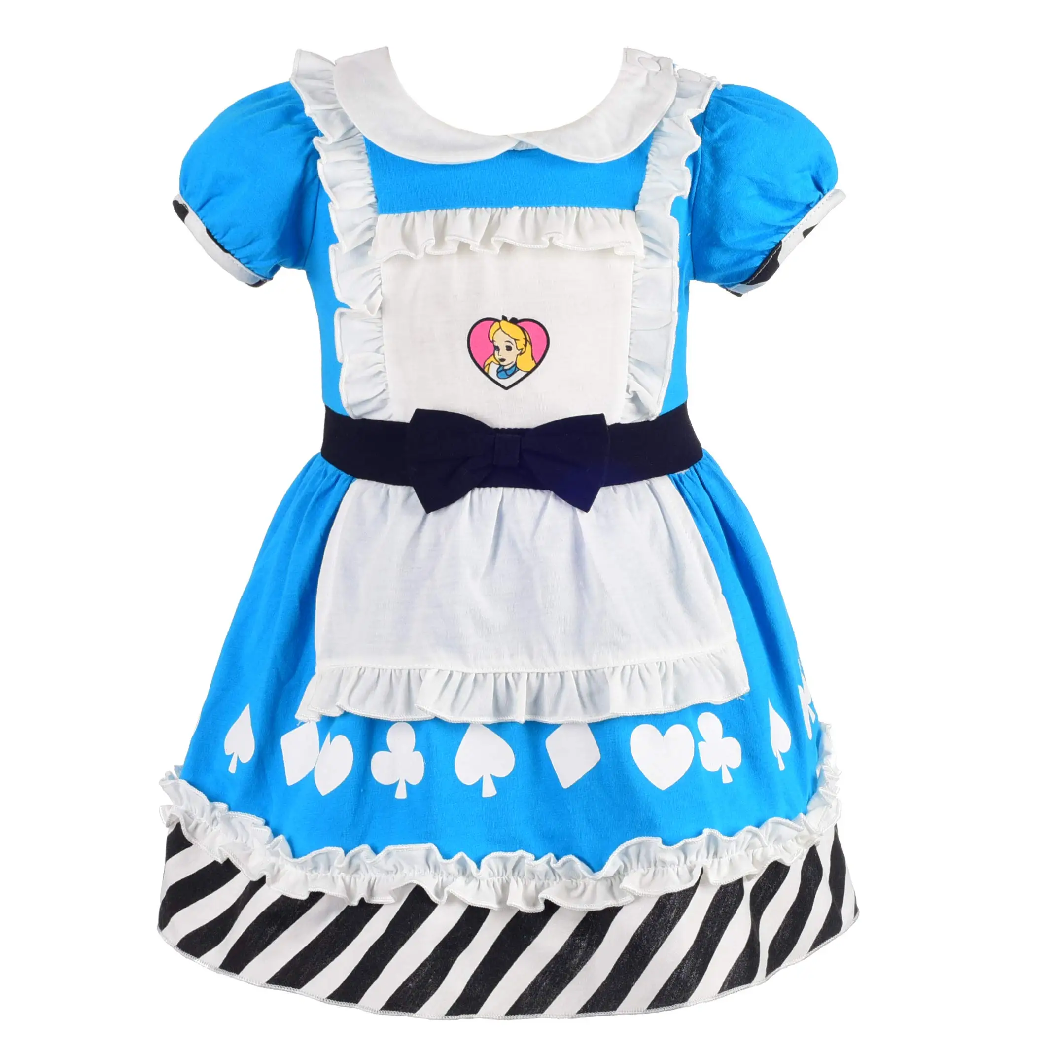 Alice Short Sleeve Минни» для маленьких девочек платье принцессы из хлопка и Косплэй вечерние одежда игрушки История Джесси Ариэль Минни Мулан Алиса Белоснежка Эльза, Белль платья - Цвет: Alice Short Sleeve
