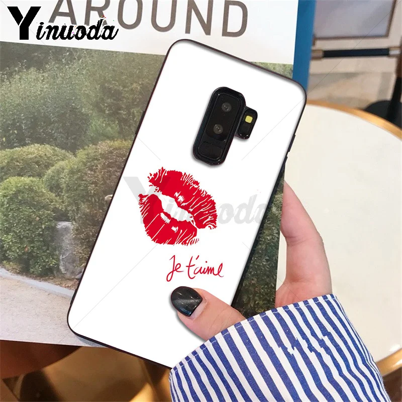 A7 Yinuoda сексуальная девушка красный Стикеры-губы, корпус под плетенную сумку чехол для телефона для samsung S9 S9 плюс S5 S6 S6edge S6plus S7 S7edge S8 S8plus - Цвет: A7