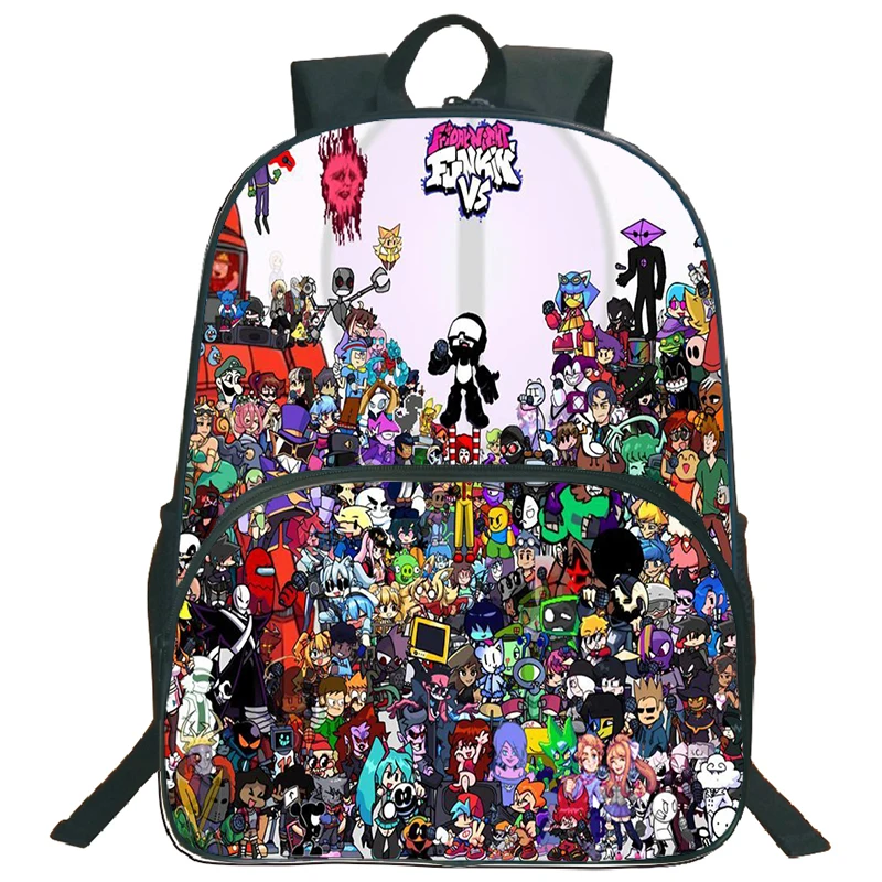 

Fnf Game Friday Night Funkin Backpack for Boys Girls 3D Anime School Bags Zipper Bookbag 16 Inch Teens Bagpacks Travel Mochila