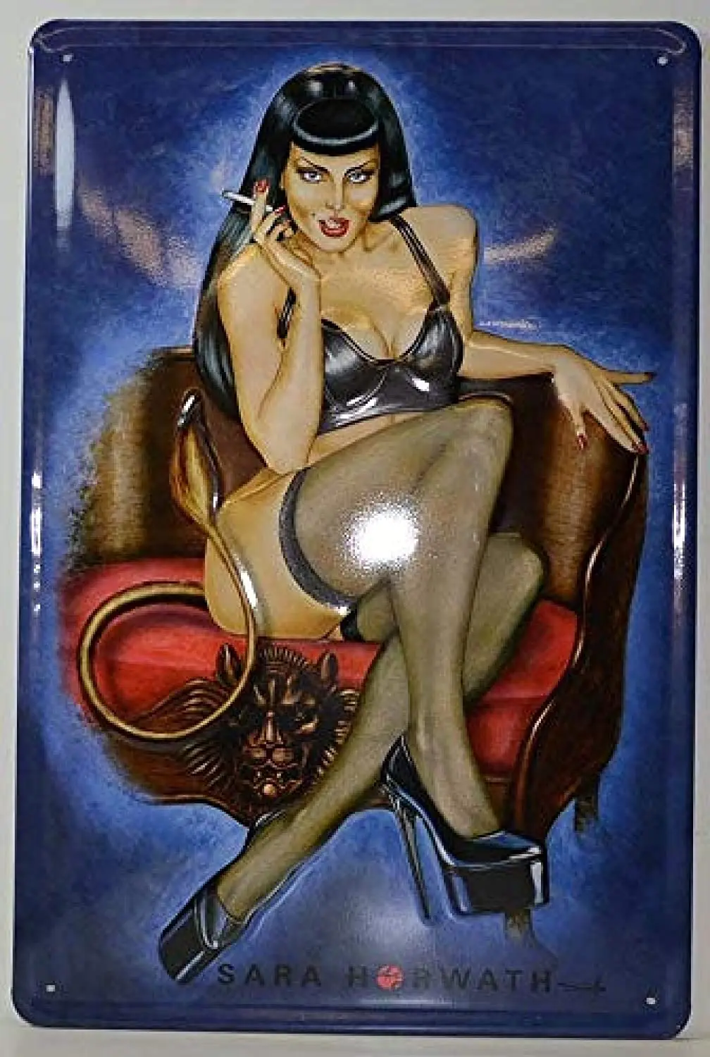 

Wall sign Retro Metal Sign Plaque Sexy Cool Girl Poster Retro Wall Sticker Man Cave Bar Interior Decoration Painted Iron Sign