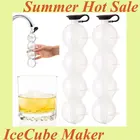 4-полостная форма для изготовления виски IceCube, сфера, искусственные силиконовые инструменты для мороженого, Круглая Решетка для льда, домашний ледяной шар