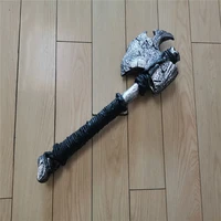 11 cosplay notched axe prom prop hot game movie anime halloween cosplay axe weapons role playing pu prop model toy 58cm