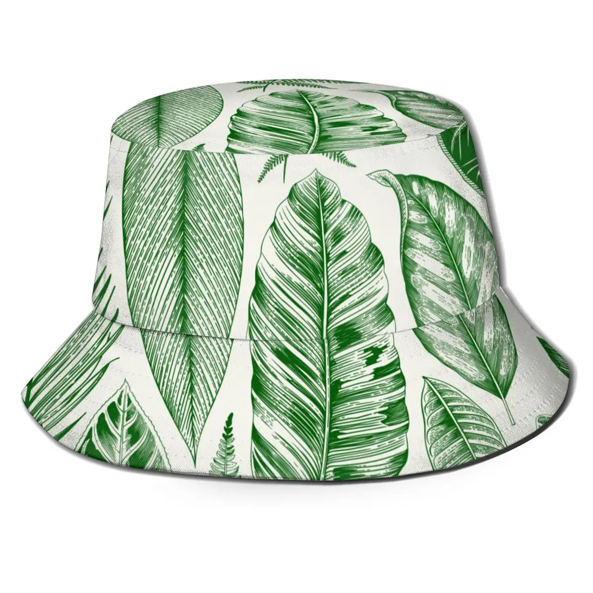 

CINESSD New Fashion Bucket Hats Fisherman Caps For Women Men Gorras Summer Vintage Floral Leaves Botanical Classic Pattern
