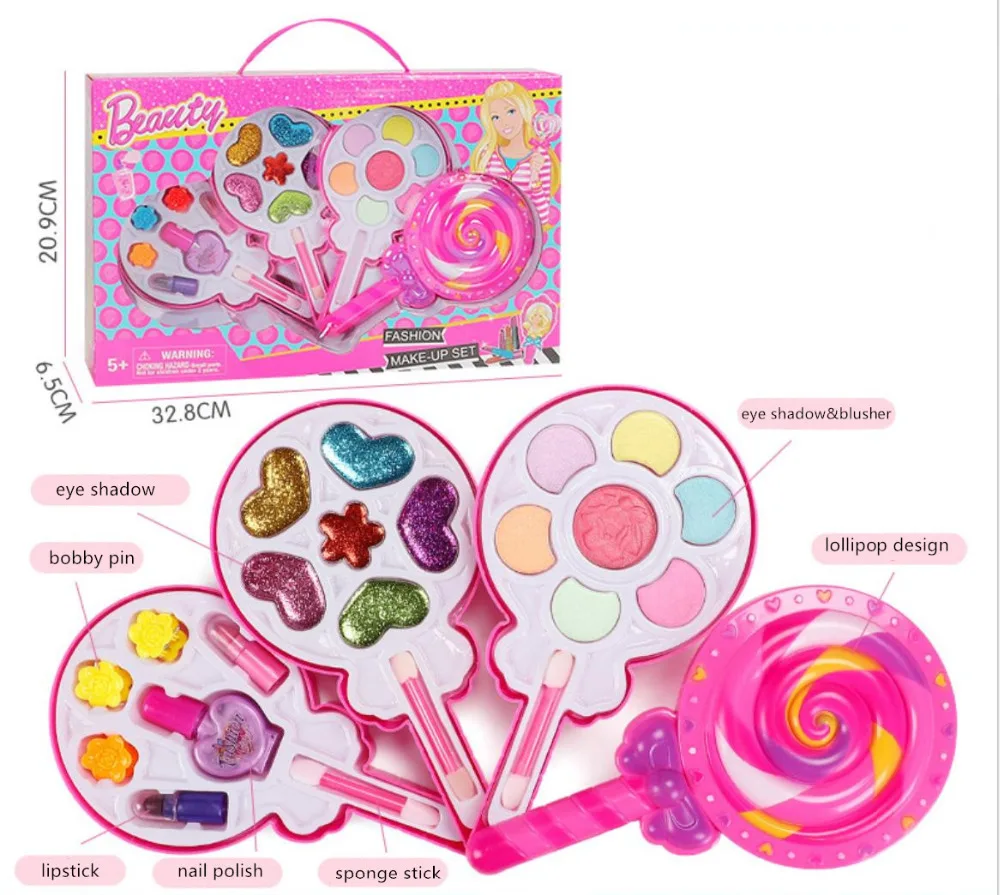 Детский набор игрушек для макияжа ролевые игры принцесса розовый макияж