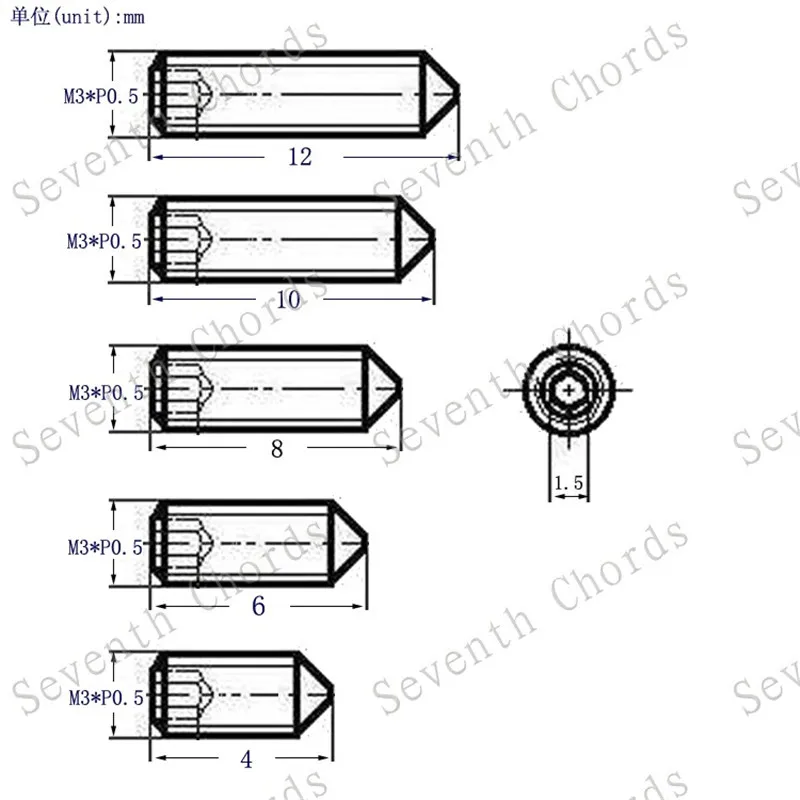 60 шт. шестигранные винты для моста бас гитары| |