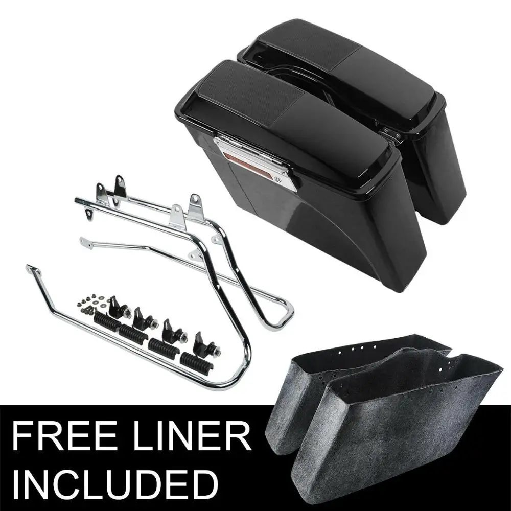 Мотоциклетные яркие черные жесткие сумки для динамиков конверсионные