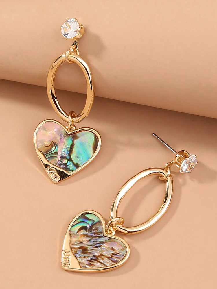 Европейские модные геометрические и натуральные Лоскутные серьги в виде морских