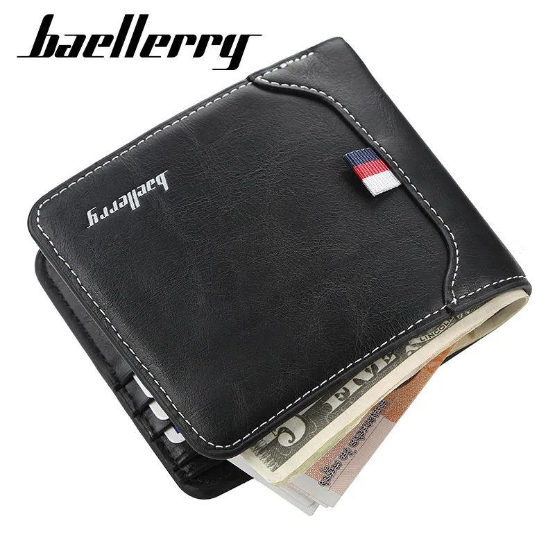 2019 Baellerry повседневные мужские кошельки из искусственной кожи Короткий держатель