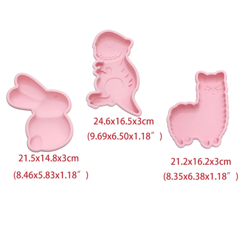 

Newest Easter Bunny Dinosaur Alpaca Chocolate Mold Silicone Mold For Cake Jelly Pudding Easy To Use Clean Non-Stick Baking Tool