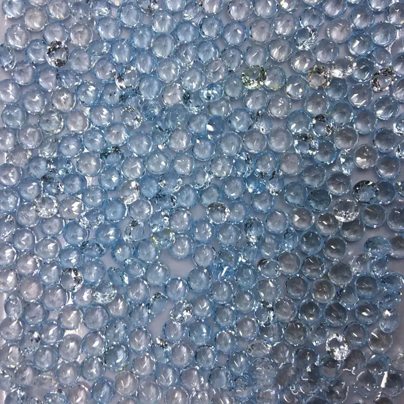 

10 шт. свободные бусины Небесно-Голубой топаз 4/5/6 мм натуральный плоский овальный граненый АА FPPJ оптовая продажа натуральный для самодельных сережек