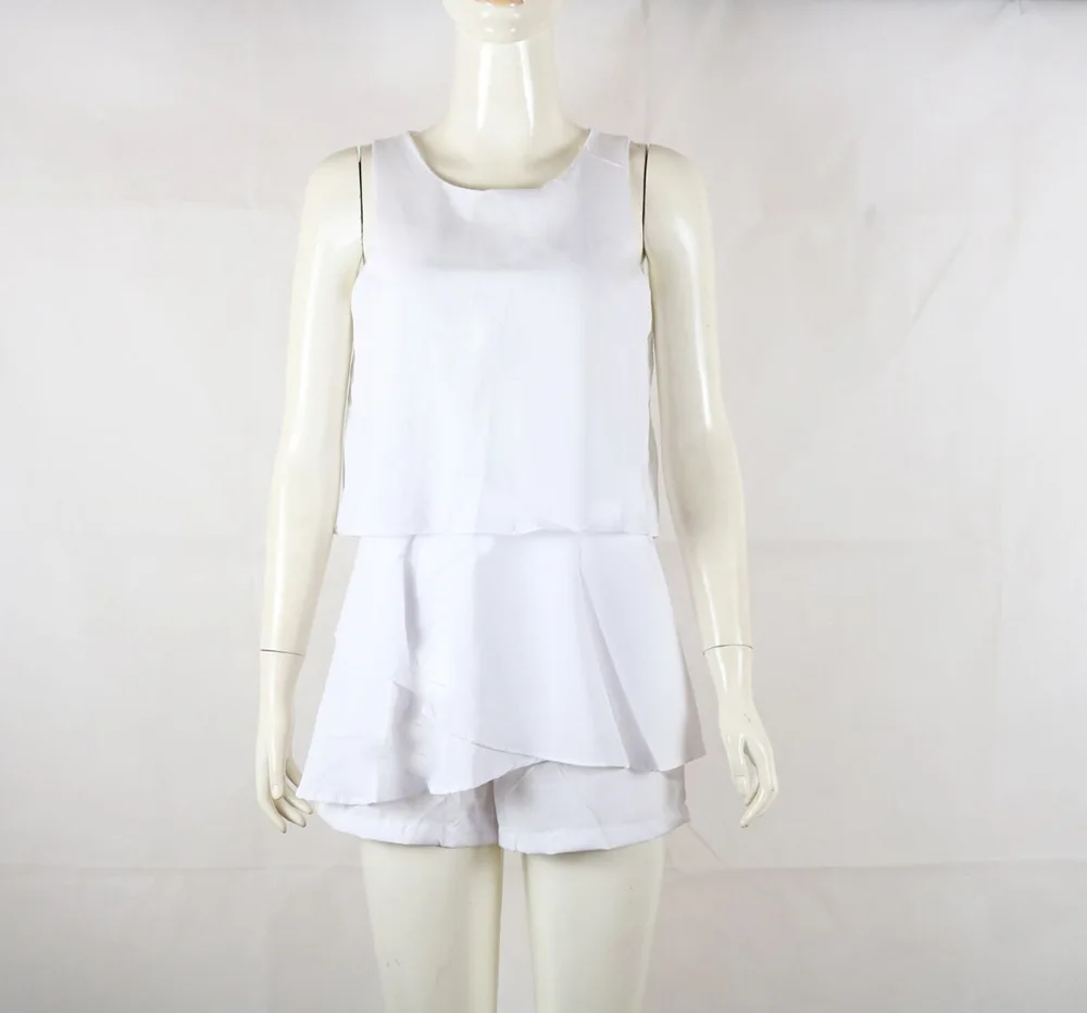 Сексуальный комбинезон без рукавов шорты женские летние короткие комбинезоны