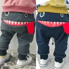 Милые повседневные штаны для маленьких мальчиков и девочек, брюки с большим ртом, костюмы, Длинные Костюмы для маленьких мальчиков и девочек, детская одежда