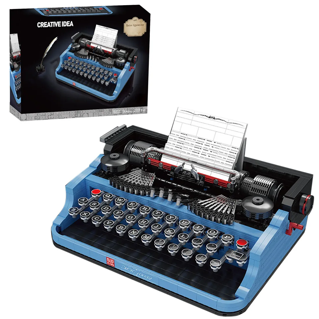 

2139+Pcs Creative Small Particles Retro Typewriter Model Kits Building Blocks Toy For Children Educational Toys Birthday Gift