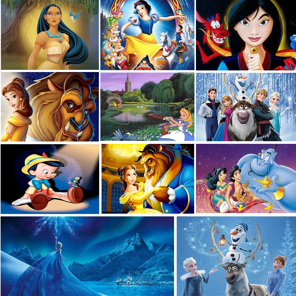 

Disney Family Series 5D DIY "Princess/Aisha" Diamond Painting Square Round Diamond Inlaid Mosaic Home Decoration Gift